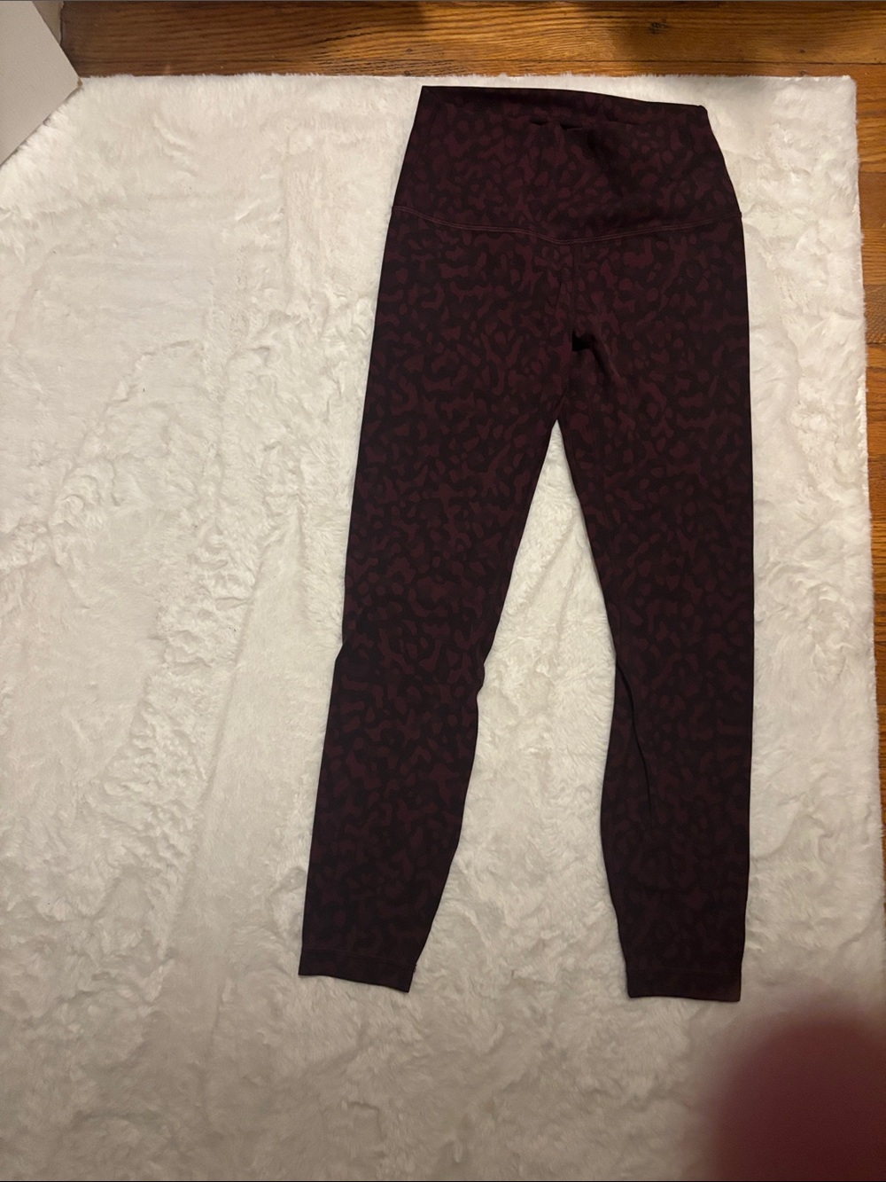 lululemon athletica Deep Burgundy Leopard-Print Leggings